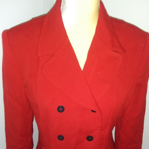 Jones New York Other - Woman's Red Button Up Blazer/ V- Neck